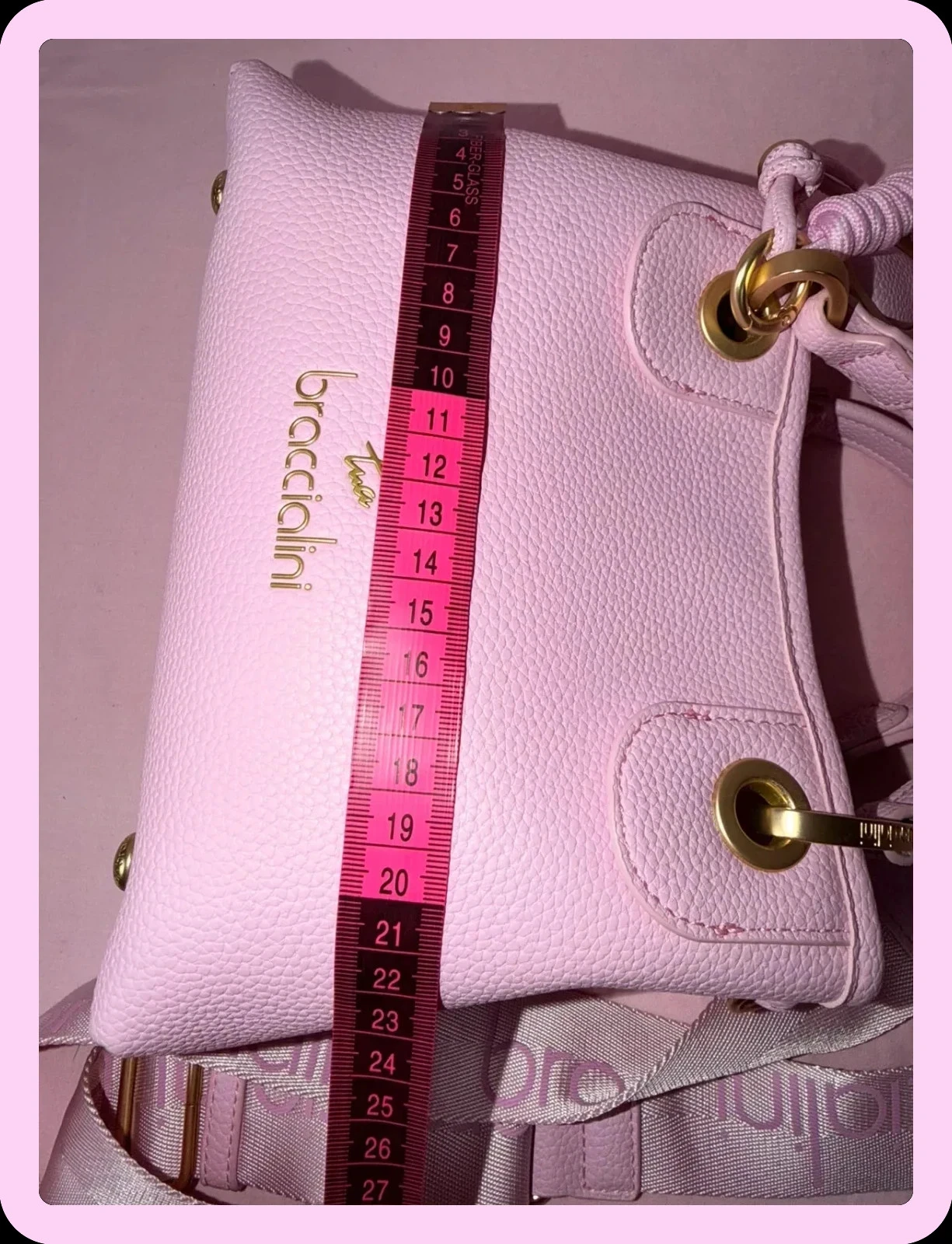 Bolsa feminina Braccialini rosa nunca usada – photo 13
